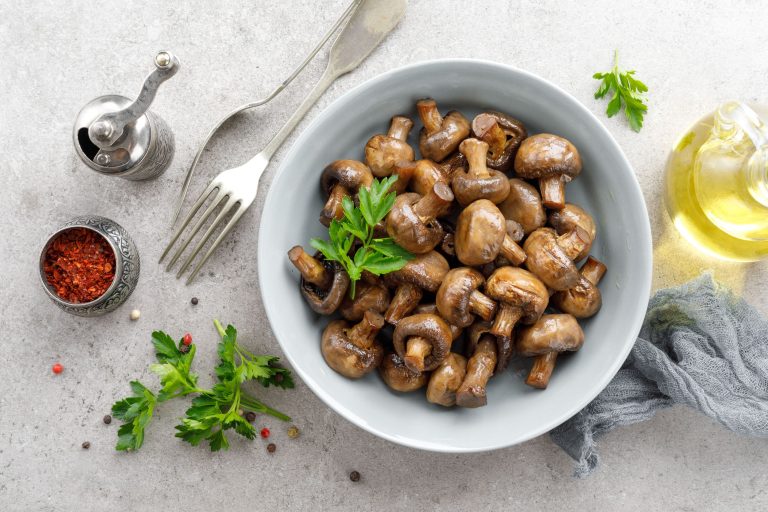 A bowl of mushrooms